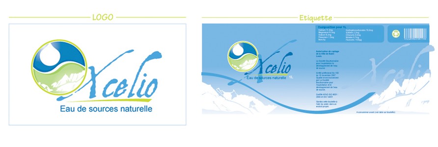 Logo – étiquette bouteille Xcélio